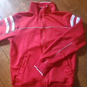 Carbon Unisex Retro Vintage Look Track Jacket Zipper